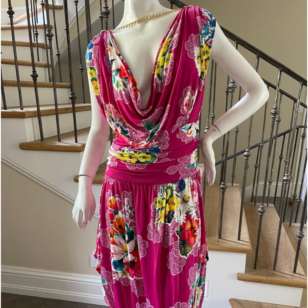 D&G- RARE 1990s Multi Color Jersey & Chain Dress vintage EXCELLENT CONDITION